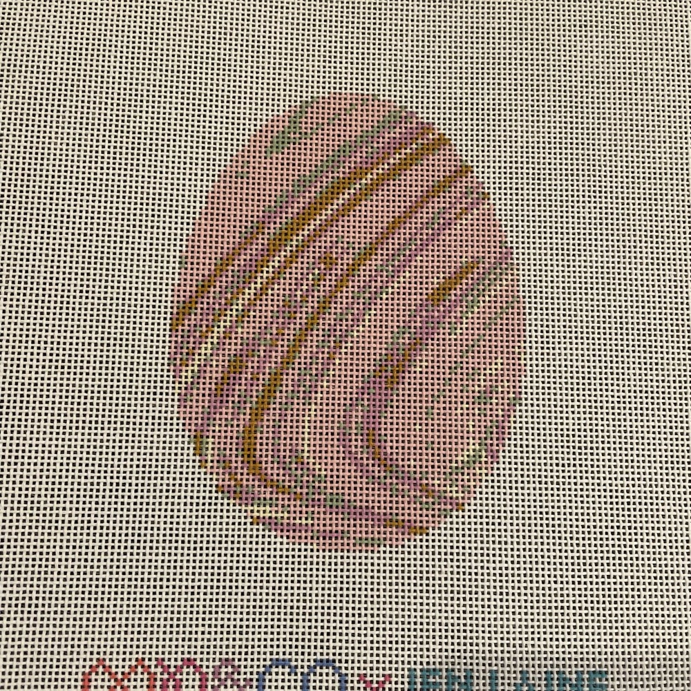 Jen Laine Needlepoint Marble Egg Canvas - Pink Shell